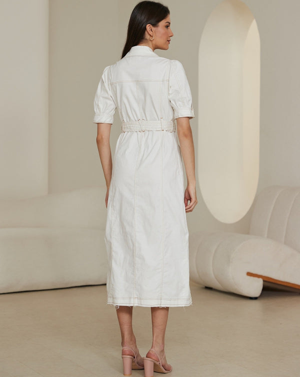 Harlyn Midi Dress White