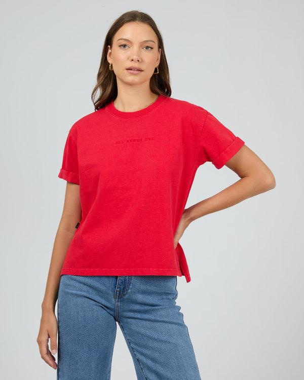 AAE Washed Tee Scarlet