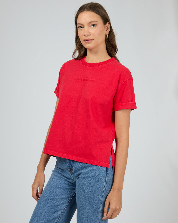 AAE Washed Tee Scarlet