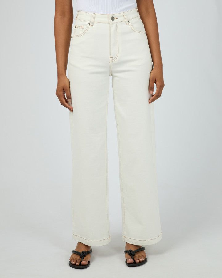 Jacqui Wide Leg Jean Vintage White