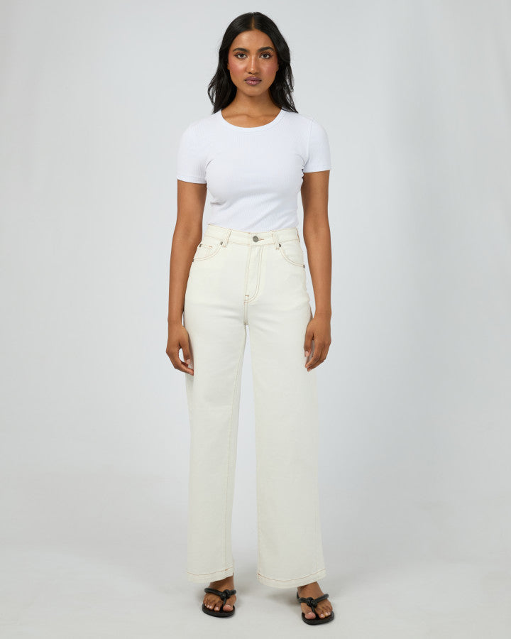 Jacqui Wide Leg Jean Vintage White