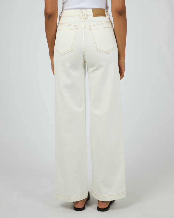 Jacqui Wide Leg Jean Vintage White