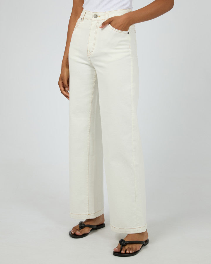 Jacqui Wide Leg Jean Vintage White