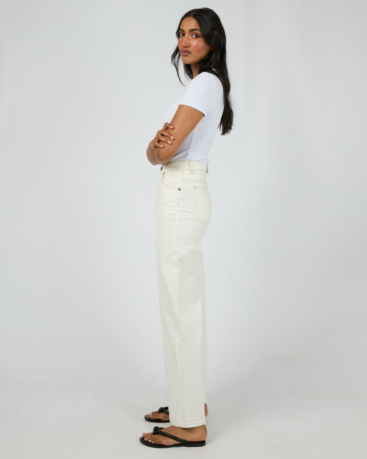 Jacqui Wide Leg Jean Vintage White