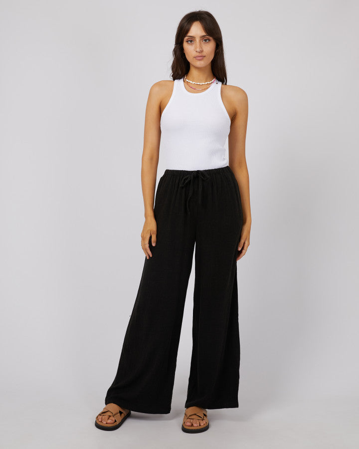 Luxe Linen Pant Black