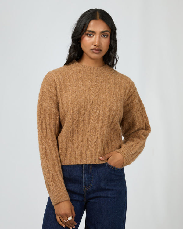 Margaux Cable Knit Tan