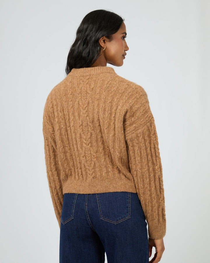 Margaux Cable Knit Tan