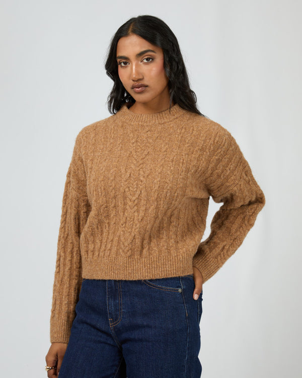 Margaux Cable Knit Tan