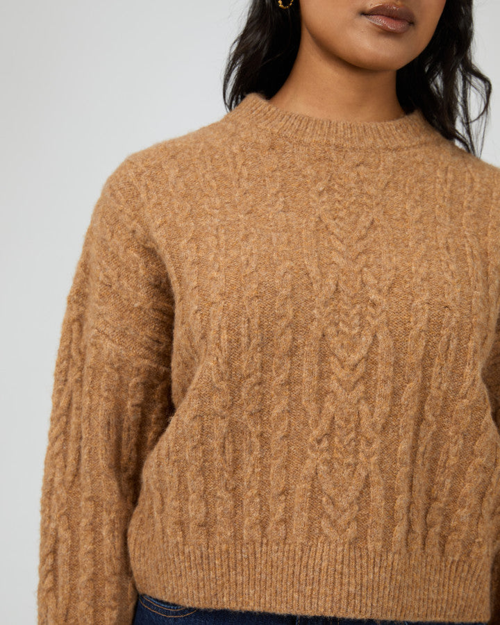 Margaux Cable Knit Tan