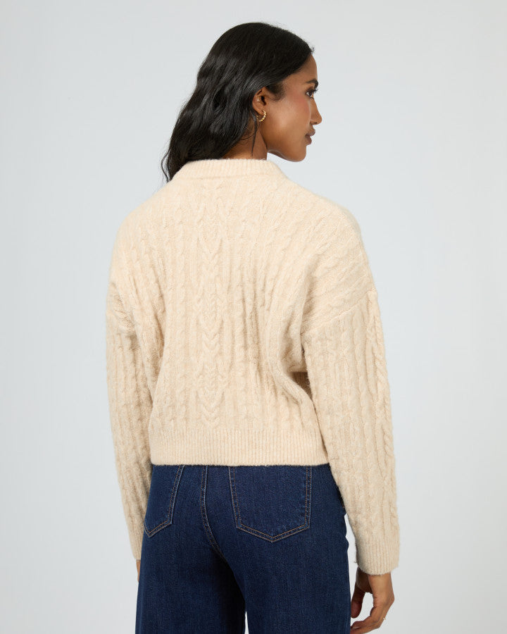 Margaux Cable Knit Vintage White