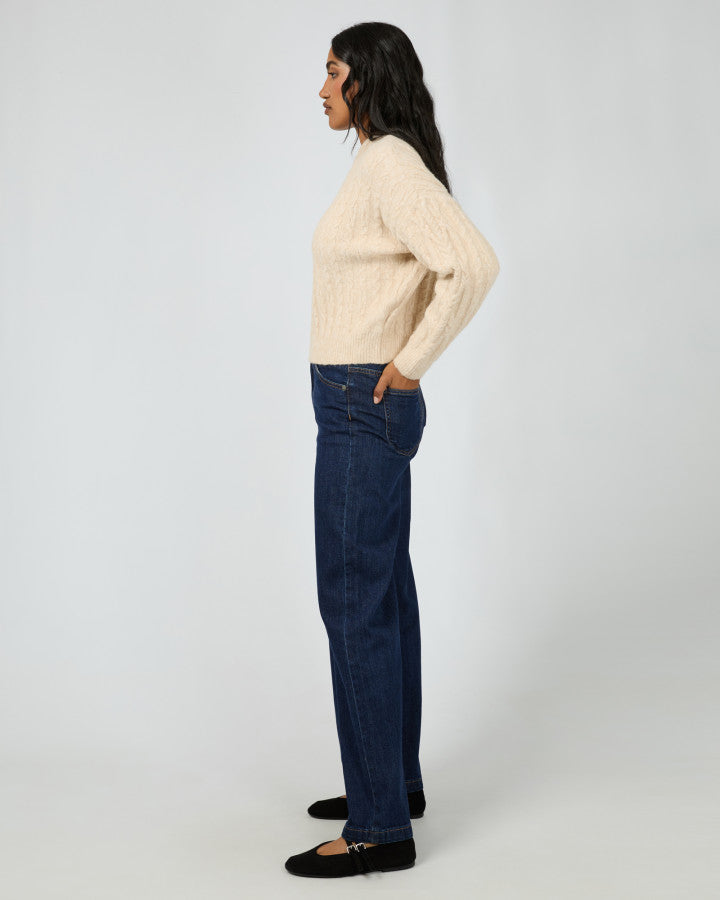 Margaux Cable Knit Vintage White