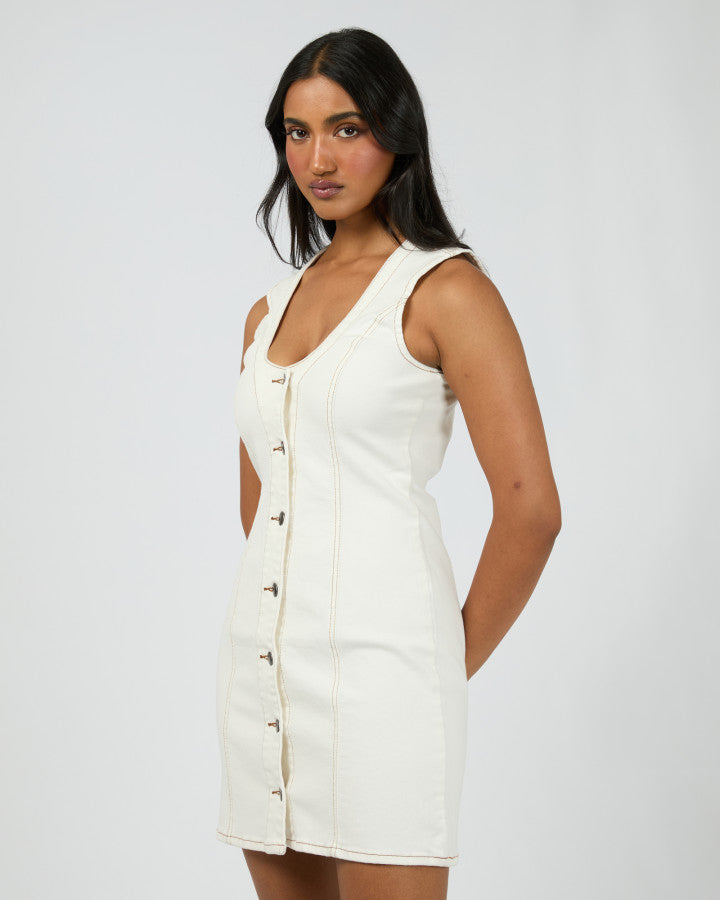 Peta Mini Dress Vintage White
