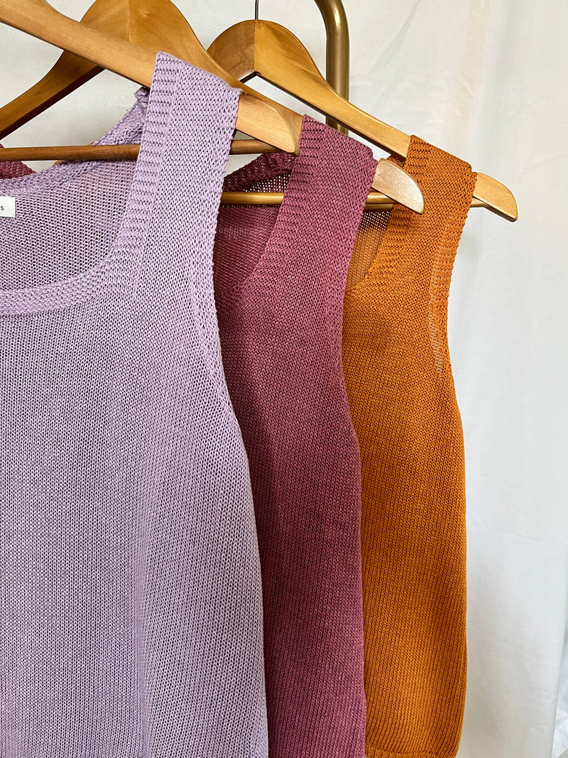 Square Neck Tank Amber