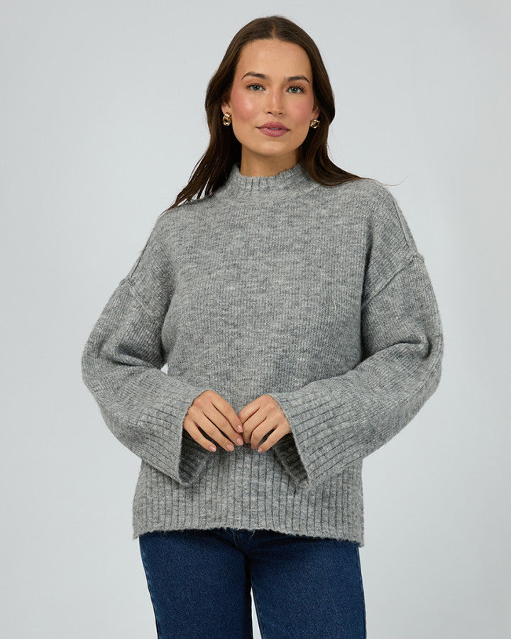 Suki Knit Jumper Grey Marle