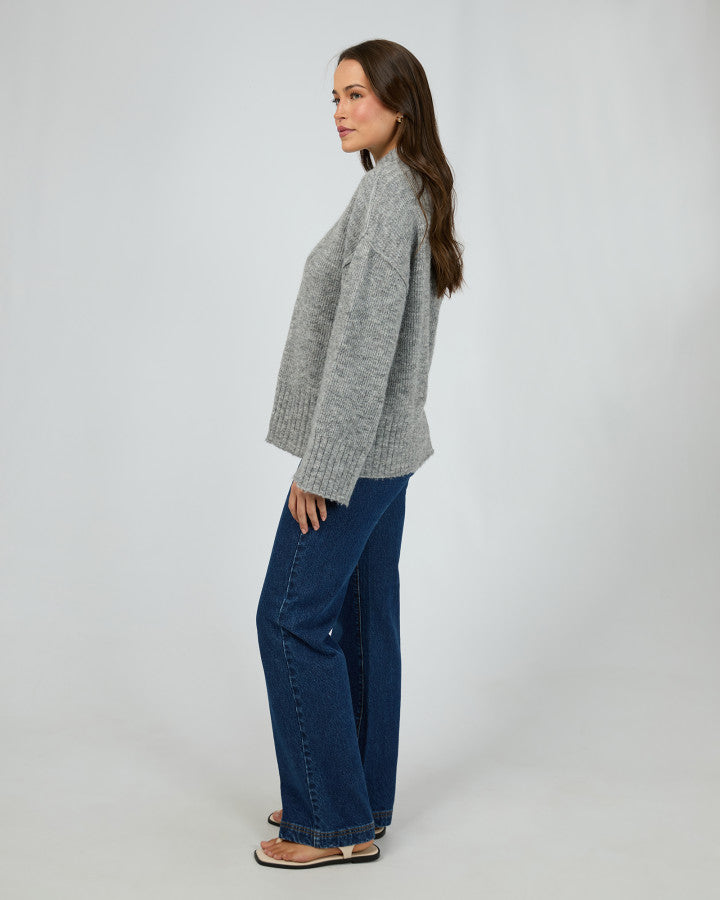 Suki Knit Jumper Grey Marle
