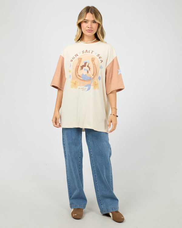 Sun Salt Sea Oversized Tee Vanilla
