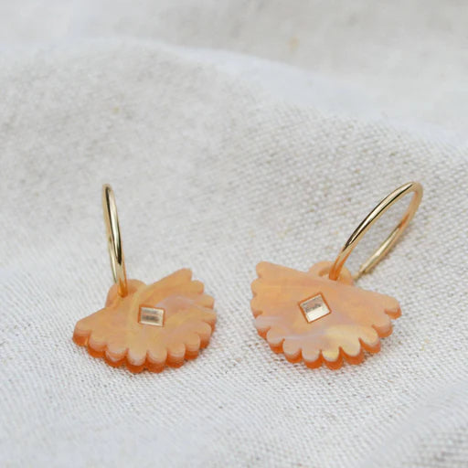 Fantail Earrings Honey