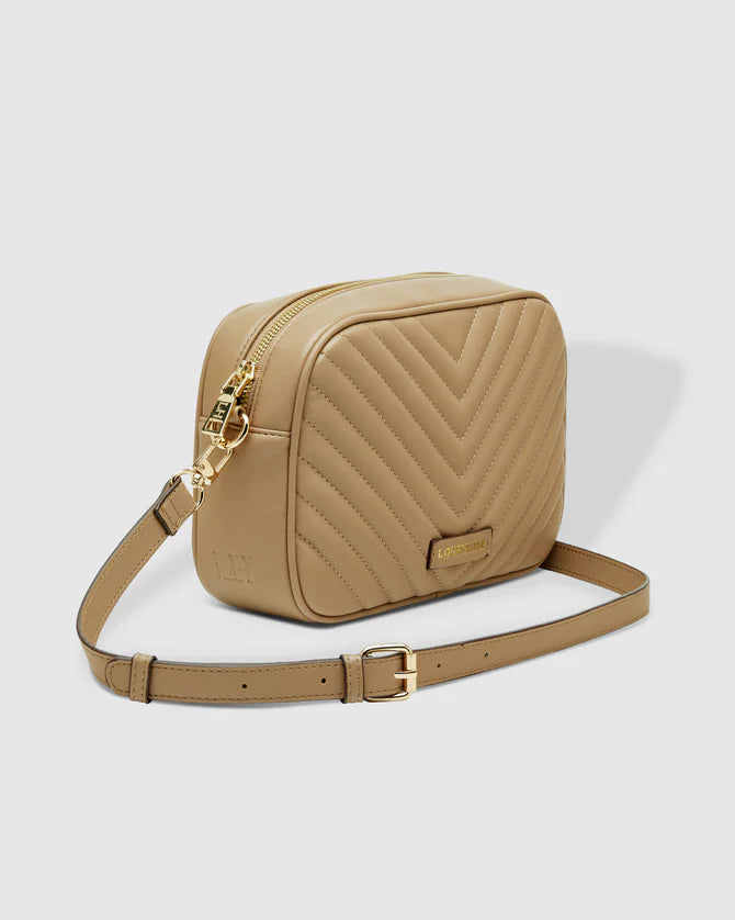 Anastasia Quilted Crossbody Coffee