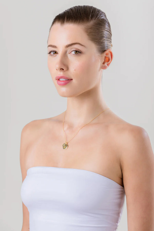 Beck Gold Clear Necklace